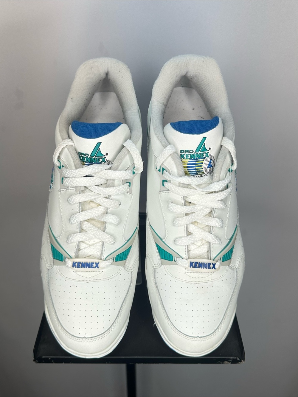 Vintage 90s Pro Kennex Prophecy Tennis Shoes Men’s 11 White Blue Teal KN-30008 - Picture 3 of 9